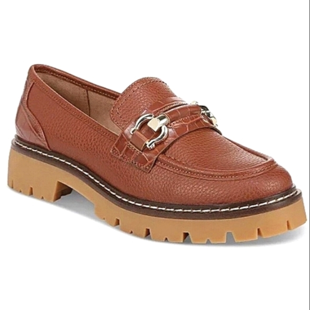 New w/o Box Giani Bernini Janitaa Vegan Leather Lug Sole Horsebit Slip-On Loafer - Picture 7 of 7